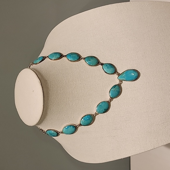 Barse Turquoise Sterling Silver Matching Necklace and Bracelet set - Picture 8 of 15